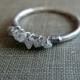 Slim Raw Diamond Ring  //  Sterling Silver Rough Diamond Ring // Raw Diamond Stacking Ring // Rough Gemstone Ring // Thin Uncut Diamond Ring