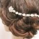 GOLD Bridal Hair Chain Wedding hair Wrap Grecian Headpiece Wedding Halo Draped Hair Comb Gold Wedding Hair Comb Hair Wreath bridal hair comb