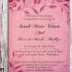 DIY Rustic Wedding Invitation Template Editable Word File Download Printable Invitation Fuchsia Pink Invitation Leaf Wedding Invitation
