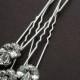 Set Of 3 Or 5 Classic Crystal Rhinestone Hairpins - Bridal Hairpins - Wedding Hair pins