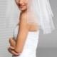 2 Tier Short Bridal Wedding Veil with cording edge