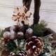 2 Day Sale Flower Girl Basket Rustic Winter Wedding Decor Christmas Wedding Heart Charm Personalized