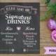 His & Hers Signature Drink Sign // Wedding Signs // Printable Wedding Sign // Printable 8x10
