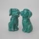 Dog Wedding Cake Toppers in Sea Mist Green or Color of Choice (45 Color Choices), Wedding Gift, Anniversary Gift, BFF Gift