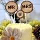 Rustic Wedding Cake Toppers 3pcs- Wedding Cake Decorations - Rustic Decorations - Wood Slices - Woodland Wedding - Personalized Cake Toppers