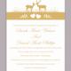 DIY Wedding Invitation Template Editable Word File Instant Download Printable Reindeer Invitation Gold Wedding Invitation Yellow Invitation