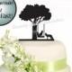 Carved LettersTree Silhouette Woodland Fox Couple Wedding Cake Topper MADE In USA…..Ships from USA