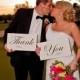 Wedding Photo Prop Thank You Sign Script Font and Custom Color for Your Wedding Photography