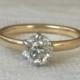 Victorian Vintage Old Mine Cut Diamond .83 carat Engagement Ring