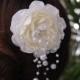 Ivory Bridal Fflower Clip - Wedding Hair Flower Clip - Wedding Accessory-Pearls
