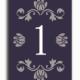 Printable Table Numbers DIY Instant Download Elegant Table Numbers Purple Eggplant Wedding Table Numbers Printable Table Cards (Set 1-20)