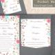 Pocket Wedding Invitation Template Set DIY EDITABLE Word File Instant Download Floral Invitation Colorful Invitations Printable Invitation