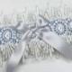 Chantilly 'something blue'  lace bridal garter