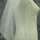 2T bead bridal veil, pencil edge veil, beads veil, simple beads veil, elbow veil, white ivory wedding veils, bridal accessories