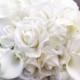 Bouquet of Silk Peonies, Callas and Roses Off White Natural Touch Flower Wedding Bride Bouquet - Almost Fresh