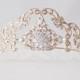 Rose Gold Tiara Crystal Wedding Tiara Filigree Bridal Crown Art Deco Diadem Swarovski Bridal Tiara  SONNET TIARA