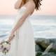 Bohemian Wedding Dress Beaded Sequin Romantic Strapless Wedding Gown- Verona