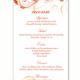 Wedding Menu Template DIY Menu Card Template Editable Text Word File Instant Download Red Menu Floral Menu Template Printable Menu 4x7inch