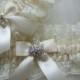Bridal GarterSet ,Wedding Garter,Heirloom Garter Set,Ivory Lace Garter Set