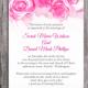 DIY Watercolor Wedding Invitation Template Editable Word File Instant Download Printable Pink Invitation Peonies Invitation Rose Invitation