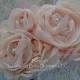 Blush Pink, Ivory or White Chiffon Flower Headband with Pearls  for Flower Girls, Wedding