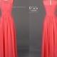 Simple Watermelon Red Long Bridesmaids Dress/Maid of Honor Dress/Simple Long Prom Dress/Beach Wedding Party Dress DH170