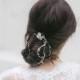 Bridal Headpiece, Wedding Hair Piece, Bridal Hair Chain, Bun Hair Wrap , Opal Headpiece, Bridal Hair Vine