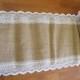 Burlap Hessian Lace Trimmed Wedding Table Runners Decorations FREE SHIPPING Australia Wide