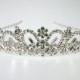Wedding Tiara - Rhinestone Tiara - Emanuelle Bridal Tiara - Bridal Hair Jewelry - Bridal Headpiece - Crystal Tiara - Silver Tiara Crown