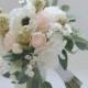 Blush Wedding Bouquet - Anemone, Peonies, Ranunculus, Garden Bouquet, Cream, Bridal Bouquet, Shabby Chic Bouquet, Wedding Bouquet