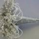 Great Gatsby wedding bouquet, 1920's style wedding bouquet, Flower brides bouquet, Brooch bouquet, Silver bouquet, beaded bouquet, dragonfly