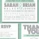 Printable Wedding Suite Invitation RSVP Thank You Set - Printable Modern Wedding Invitation Set DIY Pick Your Colors