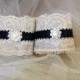 Black and Ivory Napkin Holders for Country Weddings, Bridal or Baby Showers - Engagement/Rehearsal/Wedding Table Decor - Set of 25