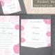 Pocket Wedding Invitation Template Set DIY EDITABLE Word File Download Floral Rose Invitation Pink Wedding Invitation Printable Invitation