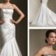 Mermaid Pleated Strapless Wedding Dress with Beaded Trim Accents Perfect