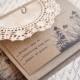 Rustic Flower wedding invitations country wedding Vintage Wedding Invitations Lace