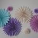 3 to 5 Tissue paper PINWHEELS-medallions-fan flowers**U pick quantity, colors & sizes **Wall decal**tissue paper decorations*background prop