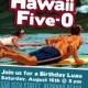 PRINTABLE Hawaii Five-0 50th Birthday Party Invitation Digital PDF Anniversary Fiftieth Retro Luau Surfer Hawaiian BBQ invite 5 x 7 diy