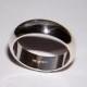 Handmade Mens 9k White Gold 6mm D Shape Wedding Ring / Band 7.7 grams