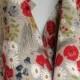 Linen Cotton Dish Towels Daisies Poppies Cornflowers Flowers Tea Towels