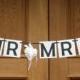 MR & MRS Wedding Banners Date Signs Sweetheart Table Banner Rustic Chic Wedding Decor Bridal shower