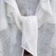Linen Scarf White Organic Linen Women's Scarf Pure Linen Spring Clothing