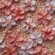 Royal icing cherry blossoms  -- Cake decorations cupcake toppers edible (24 pieces)