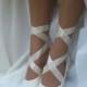 Ballerina Style Lace Bridal Shoe, Flat Wedding Shoe, Lace Wedding Shoe, Lace Bridal Flat Shoe, Ivory Bridal Flat,Cream Bridal Shoe,Off White