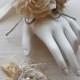 Burlap & Sola Flower Wedding Wrist Corsage and/or Boutonniere, for Rustic, Country, Bohemian, Woodland, Style Weddings. Made to Order.