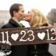 Wooden Save The Date Sign, Wedding Date Sign, Engagement Photo Prop Sign, Rustic Wooden Wedding Sign