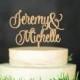 Wedding Cake Topper Personalized Names Cake Topper Custom Cake Topper Wood Cake Topper