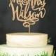 Personalized Last Name Wedding Cake Topper Mr and Mrs Wedding Topper Wood Cake Topper Custom Topper Outdoor Wedding