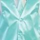 Tiffany Blue Boys Satin Hand Made Long Tie & Vest Set (Free Bow Tie)