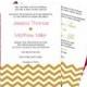 Wedding Invitation Templates - Gold Chevron Printable Wedding Invitation Template - 5 x 7 Editable PDF - Instant Download - DIY You Print